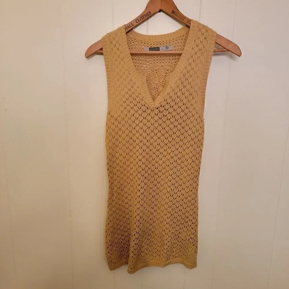 ATHLETA Seashore Open Knit Tunic Medium